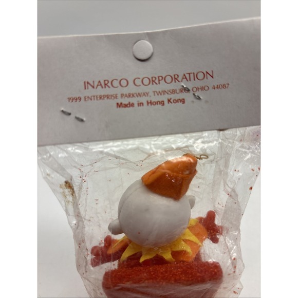 Vtg Plastic Clown Jack in the Box Christmas Tree Ornament Holiday Hong Kong NOS - Picture 5 of 11